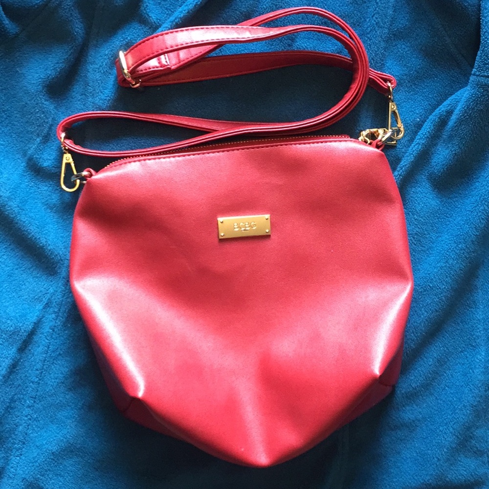 Red crossbody BCBG purse